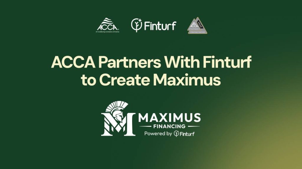 Finturf Partners with ACCA to Launch Maximus for HVAC Contractor Financing